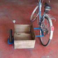 Bicicletta con sidecar. 