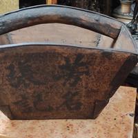 antico cesto cinese con timbro in ceralacca 