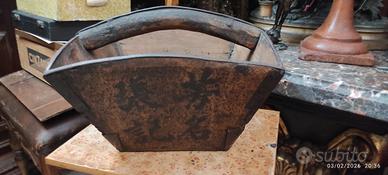 antico cesto cinese con timbro in ceralacca 