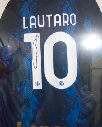 Maglia Lautaro Martinez Autografata+teca