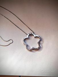 Collana Argento 925 con Pendente a Fiore