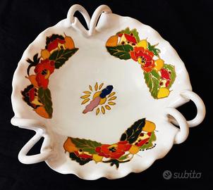PIATTO PORTAFRUTTA "CERAMICHE SAN ROCCO" ANNI 80