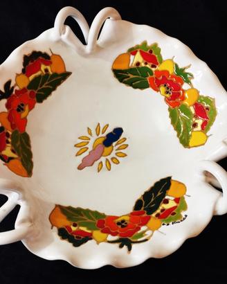 PIATTO PORTAFRUTTA "CERAMICHE SAN ROCCO" ANNI 80