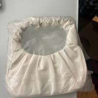 Borsa a spalla bianca arricciata modello "Cloud"