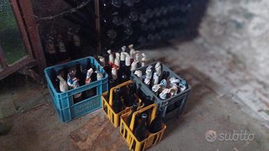 Bottiglie per imbottigliare vino + tappa bottiglie