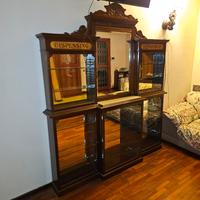 Dispensa/porta liquori e bicchieri antica