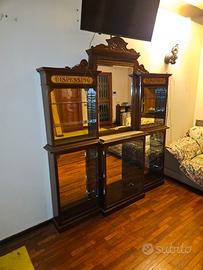 Dispensa/porta liquori e bicchieri antica