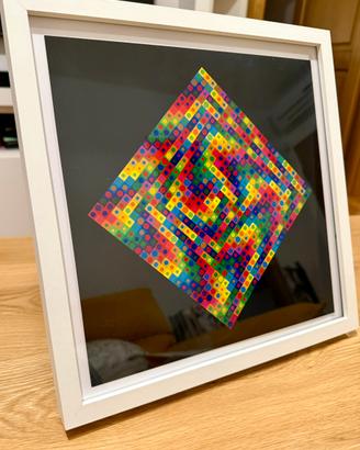 Quadro 1975 Victor Vasarely  serigrafia optical