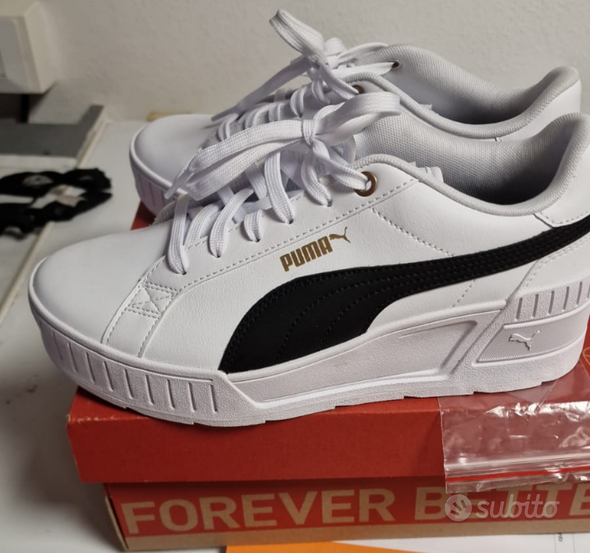 Puma platform outlet bianche e argento