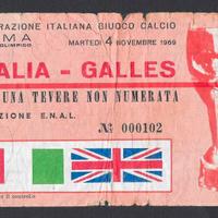 biglietto ITALIA-GALLES del 04.11.1969