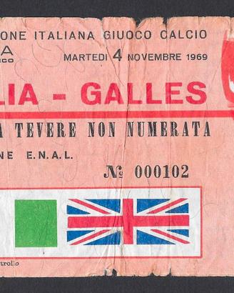 biglietto ITALIA-GALLES del 04.11.1969