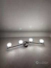 Plafoniera 4 luci led orientabili