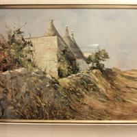 ACQUERELLO 30X40 TRULLI A MONOPOLI