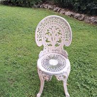 Sedia e divano in ghisa da giardino mod pavone