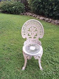 Sedia e divano in ghisa da giardino mod pavone