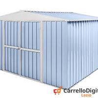 Box in Acciaio da giardino 360x345cm azzurro