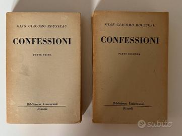 Rousseau CONFESSIONI Rizzoli ediz. 1955 2 volumi