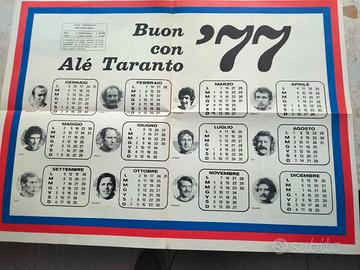 poster taranto calcio buon 1977 ale' taranto