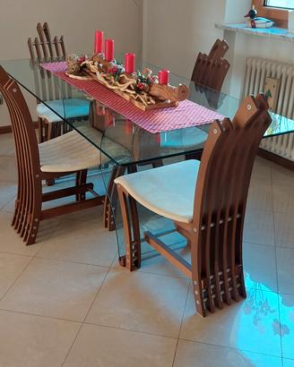 tavolo cristallo murano 180x90