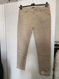 Sisley - pantaloni cotone e lino taglia 42/44