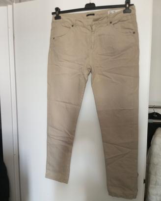 Sisley - pantaloni cotone e lino taglia 42/44
