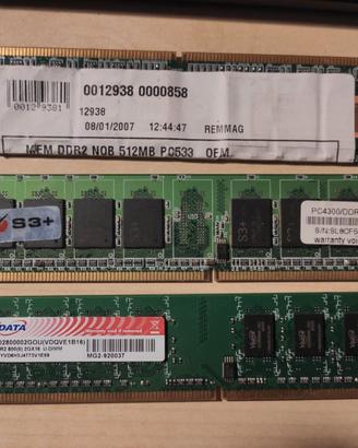 Ram di varie tipologie