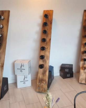 porta bottiglie in legno