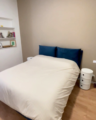 Letto Matrimoniale Contenitore NOCTIS velluto Blu