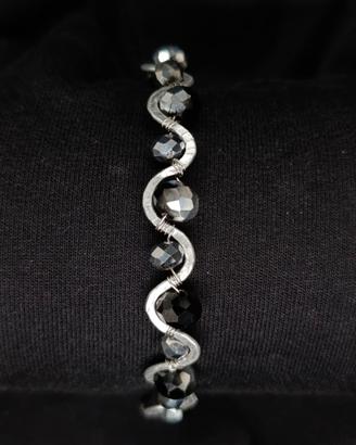 Bracciale in alluminio martellato