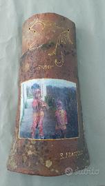 vecchia tegola siciliana con stampa 