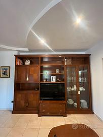 Parete attrezzata classica in legno 280x220cm