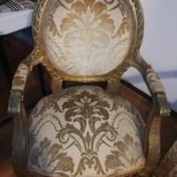 Salottino stile Luigi 16 in foglia oro 