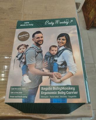 marsupio ergonomico regolo baby monkey new born