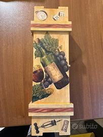 Scatola Portabottiglie Legno Decorata a mano