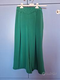 Pantalone Ampio elegante verde smeraldo