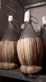 26 Fiaschi 1 litro, impagliati vintage anni 70