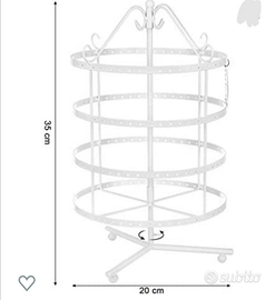 Porta orecchini girevole