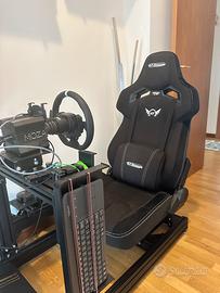 Postazione sim racing e volante con corona