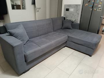 Divano angolare letto con contenitore