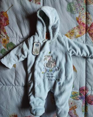 Tutone Disney Newborn imbottito con cappuccio NUOV
