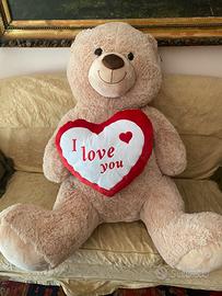 Orso di Peluche Grande 85cm "I Love You" - Nuovo