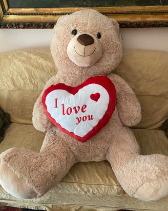 Orso di Peluche Grande 85cm "I Love You" - Nuovo