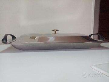 Pesciera / vassoio inox MCM Made in Italy con