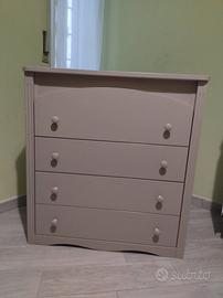 cassettiera/fasciatoio tortora + cameretta ponte