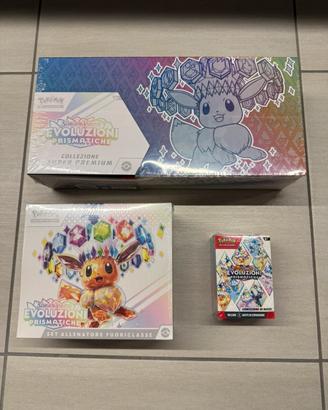 Carte pokemon lotto evoluzioni prismatiche sealed