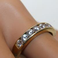 Splendido anello oro su argento e zirconi