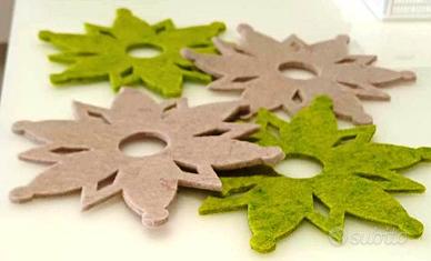 6 sottobicchieri in feltro fatti a mano