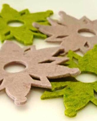 6 sottobicchieri in feltro fatti a mano