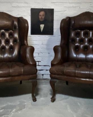 Poltrone Wingback capitonné con poggiatesta