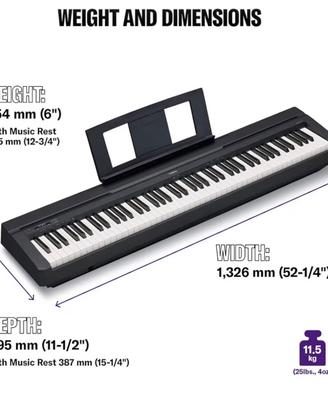 Yamaha P-45B Tastiera 88keys. D.1326 x 154 x 295mm